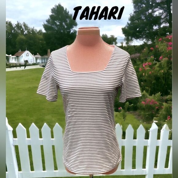 AHARO WOMENS SMALL T SHIRT TOP BLOUSE - Picture 1 of 6